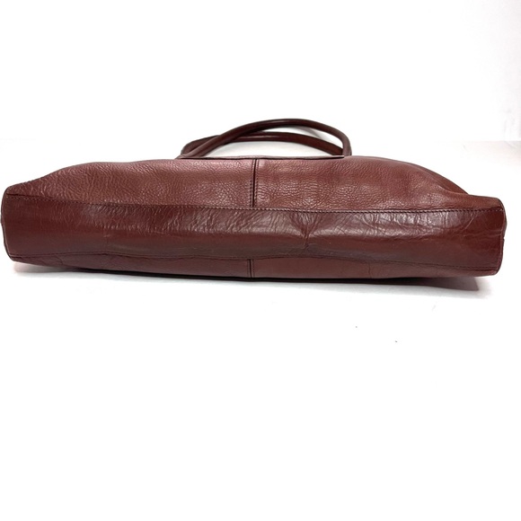 Anthropologie Isabella Bird Brown Leather Bag w/ Tooled Leather Front Pocket - Picture 3 of 10